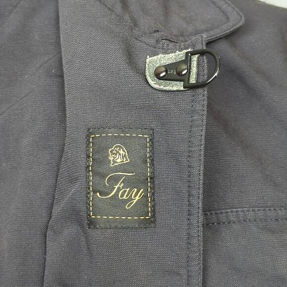Fay Heavy Canvas Chore Coat Gray XL Snap in Liner  Fire Hook/ Lobster Claw - Picture 7 of 9